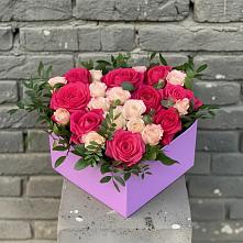 Цветочная композиция из Розы в коробке в Павлищево