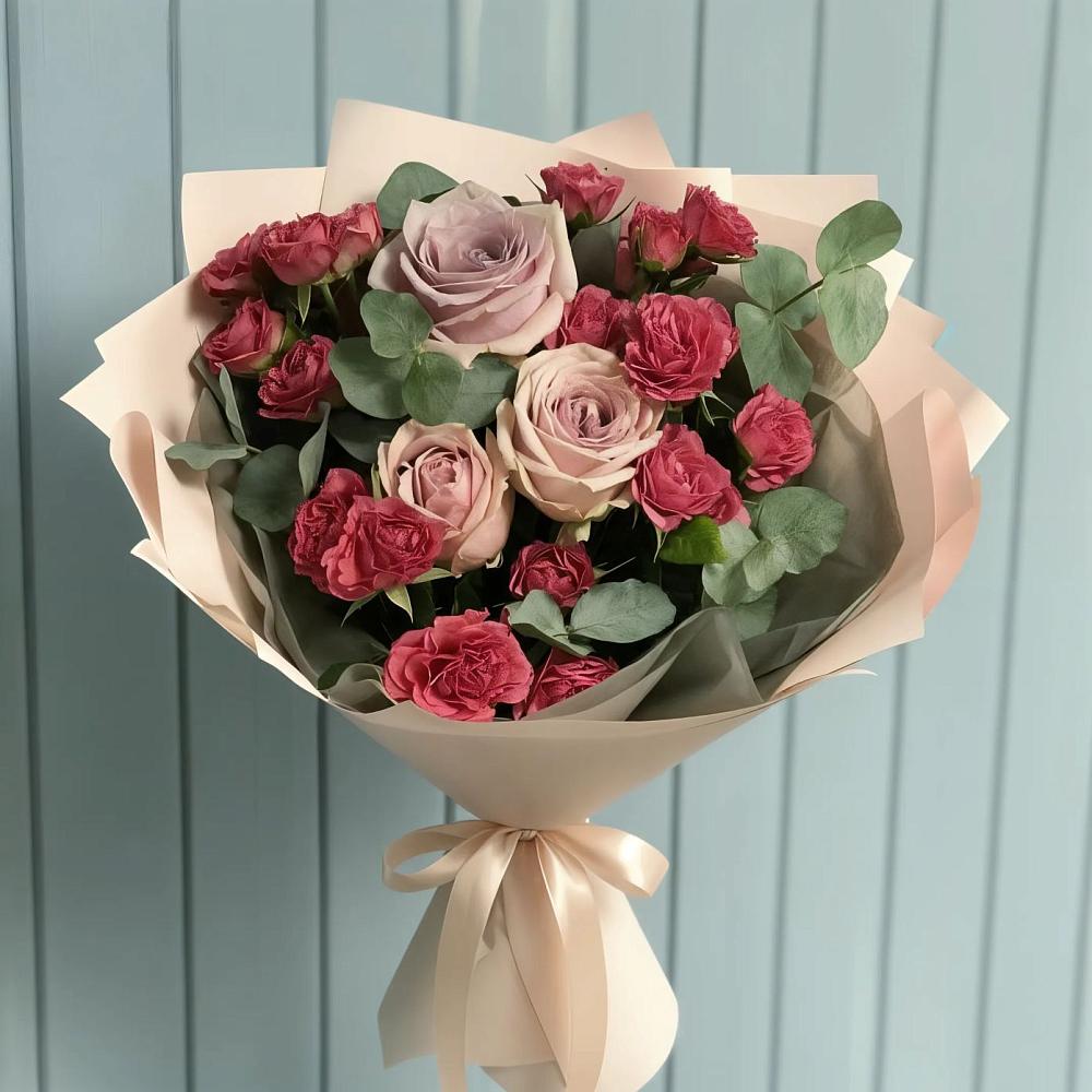 Букет цветов из: Гвоздики и Розы в Павлищево