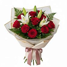 Букет цветов из:  Лилии и Розы в Павлищево