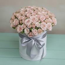 Цветочная композиция из Розы в шляпной коробке в Павлищево