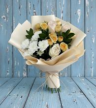 Букет цветов из:  Розы и Хризантемы #REPLACE_PRED# Павлищево