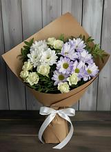 Букет цветов из:  Хризантемы и Розы в Павлищево