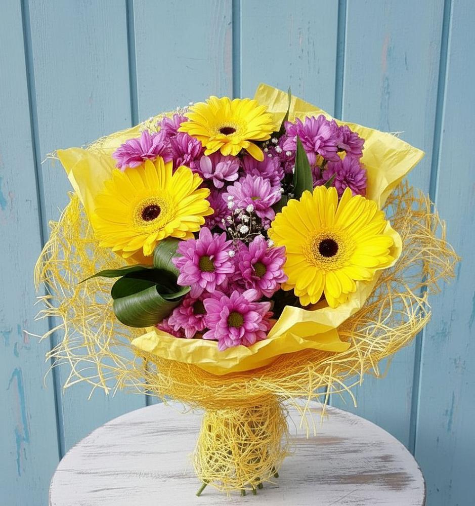 Букет цветов из: Хризантемы и Герберы в Павлищево
