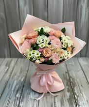 Букет цветов из:  Гвоздики, Розы и Хризантемы в Павлищево