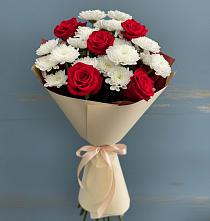 Букет цветов из:  Розы и Хризантемы в Павлищево