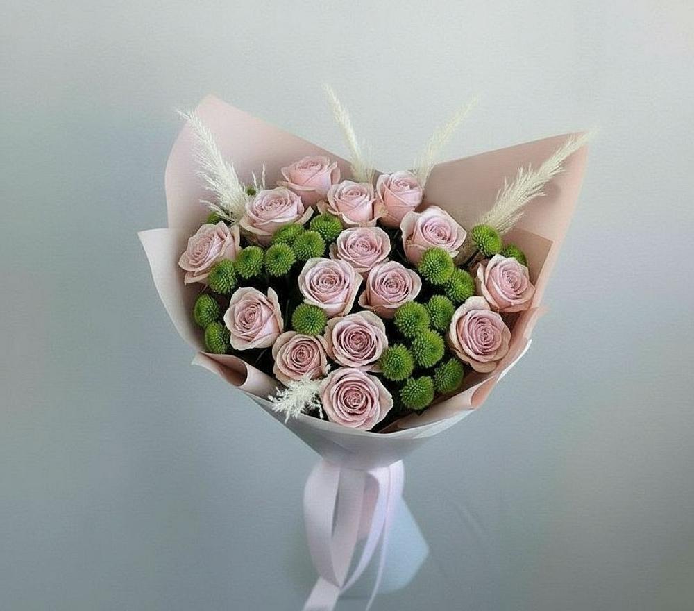 Букет цветов из: Розы и Хризантемы в Павлищево