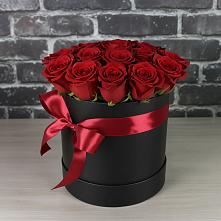 Цветочная композиция из Розы в шляпной коробке в Павлищево