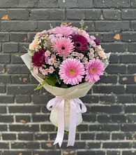 Букет цветов из:  Герберы и Хризантемы в Павлищево