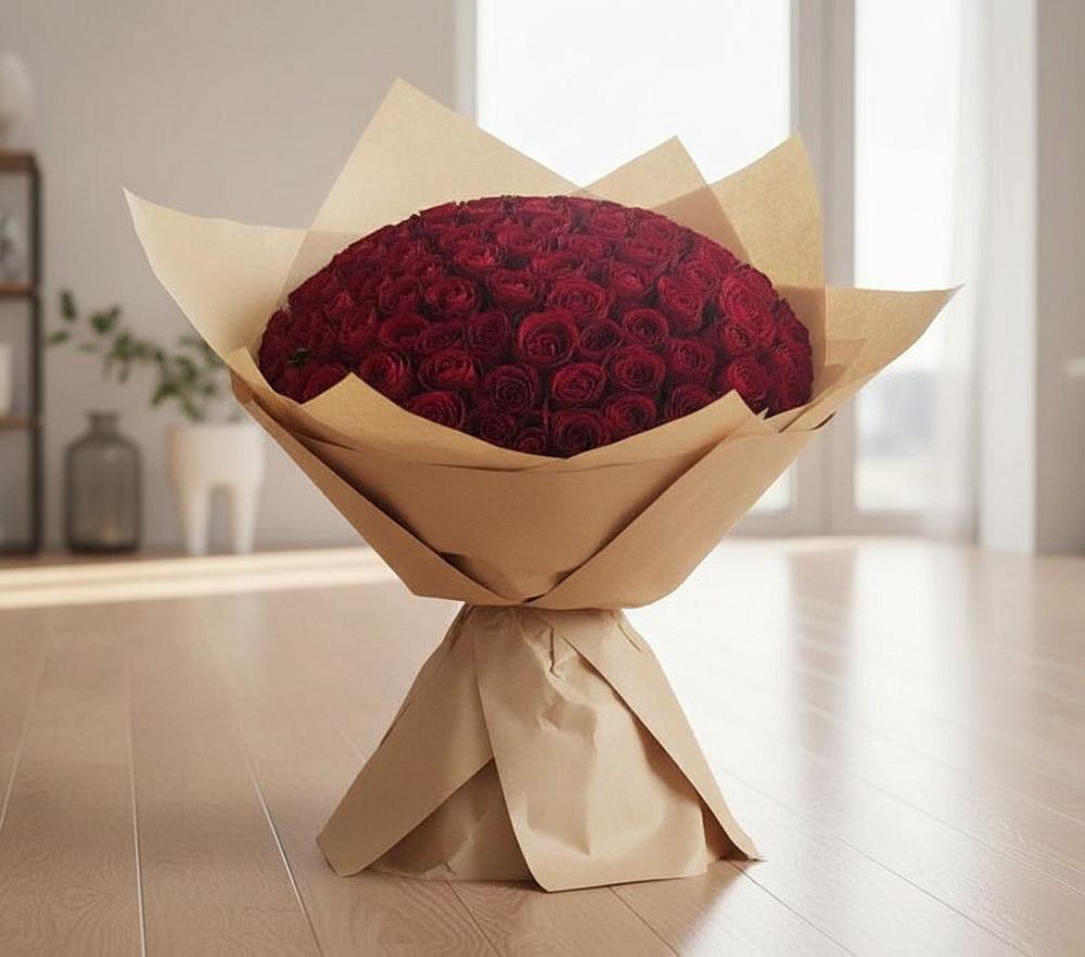 Букет 101 Красная роза в Павлищево