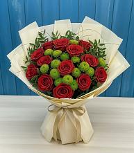 Букет цветов из:  Розы и Хризантемы в Павлищево