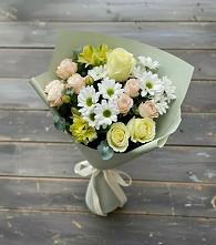 Букет цветов из:  Альстромерии, Розы и Хризантемы в Павлищево