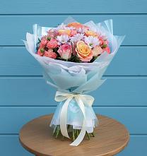 Букет цветов из:  Хризантемы и Розы в Павлищево