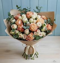 Букет цветов из:  Альстромерии и Розы в Павлищево